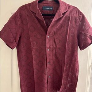 Abercrombie & Fitch Red Casual Button Down Shirt